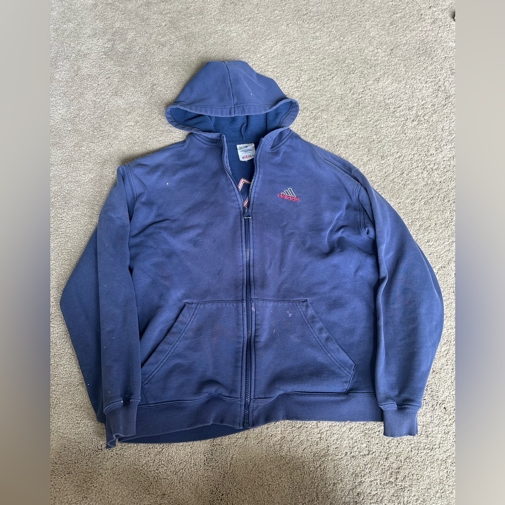 Youth Y2K embroidered Adidas Fullzip jacket yxl